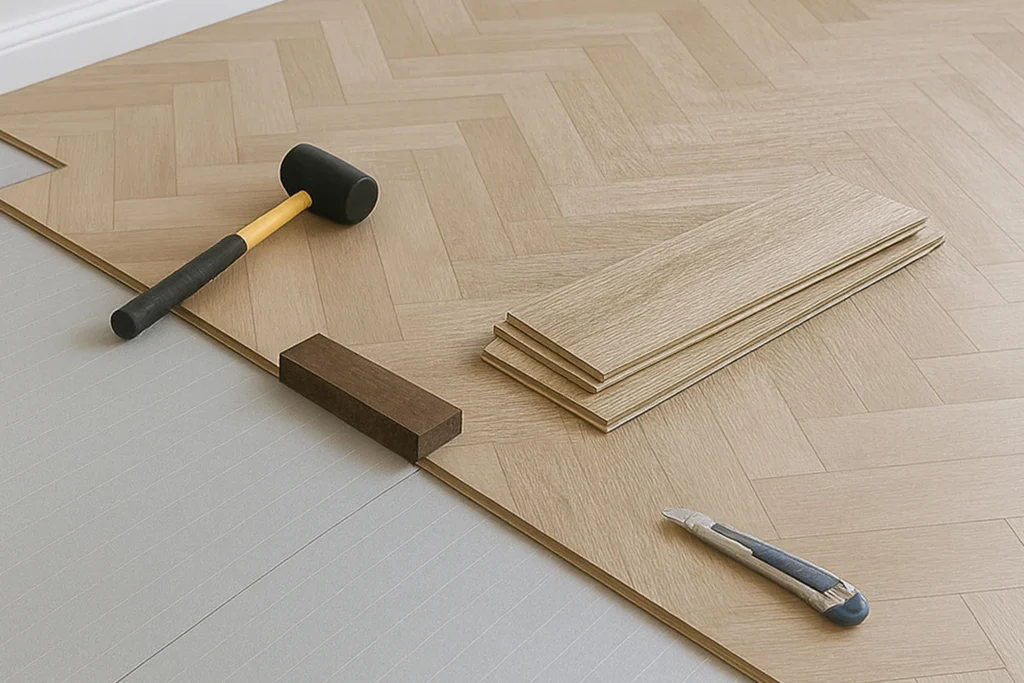 Präzise Parkett- und Vinylboden-Montage durch DXB Handwerksarbeiten in Braunschweig, Hannover, Hamburg und Soltau